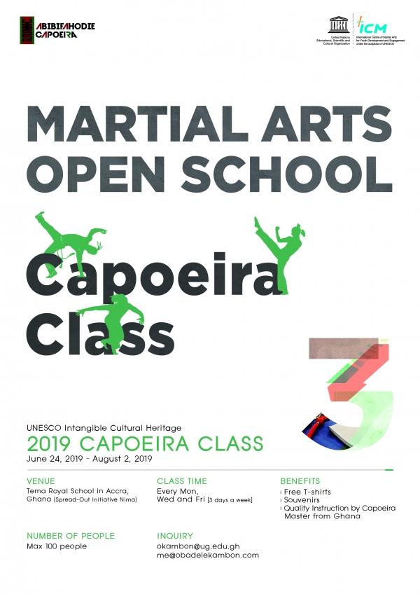 Ghana Capoeira open school poster 
