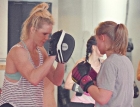 UFC Champ, Holly Holm with IncredAble Adaptive MMA athlete, Autumn Weinberger.