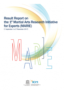 1st Martial Arts Research Initiative for Experts(MARIE) Result Report Cover